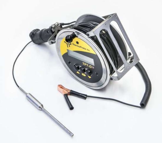 TP7-D Thermometer, 35 meter (115 ft) cable, Standard Weight Probe, Brass Markers at 1 meter intervals, ATEX/IECEx Certification (Ex ia IIB T4 Ga), Ambient temperature range -20°C to +40°C_1235011