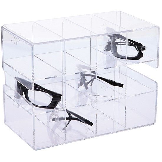 Argos Technologies ACH12 CleanCut™ Acrylic Safety Glasses Holder 12-Unit 12.25 x 6.75 x 9.25"; 1/EA_1228905