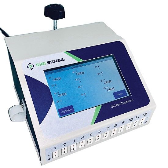 Digi-Sense Touchscreen 12 Channel Scanning Data Logging Benchtop Thermocouple Thermometer_1426813