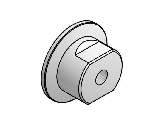 ISO-KF Flange Adapter, NW16 Flange to 0.25 in. Female NPT, Aluminum_1428146