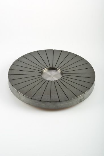 Cast Iron Lapping Plate, radial grooves, for use with PP5 / PLJ2 jigs on PM5/PM6, 12" / 30cm diameter_1657660