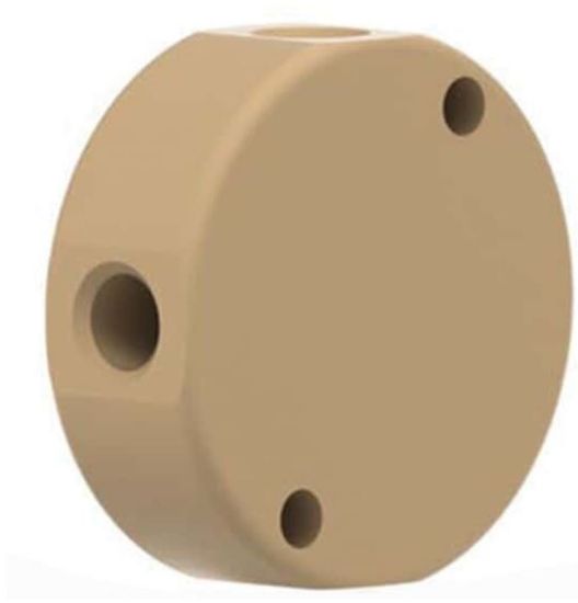 Idex P-155-01 Low-Pressure Manifold Body, Natural PEEK, 5 Port, 0.062" Bore, 1/8" OD Tubing, 1/4-28 Flat Bottom; 1/EA_1450468