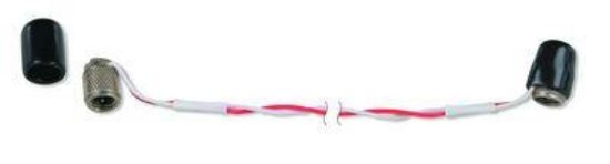 Twisted-pair, red/white, PTFE cable, 5-ft, 10-32 solder adaptor to 10-32 solder adaptor_1239670