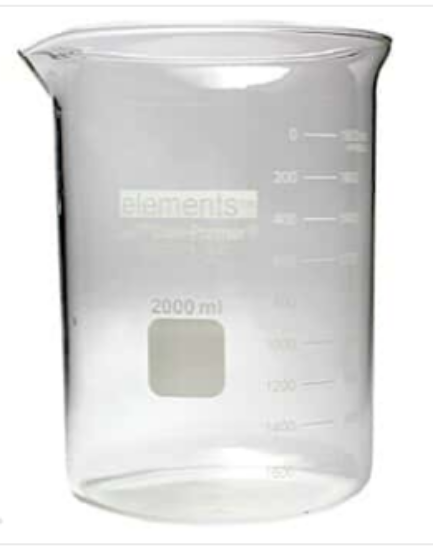 Cole-Parmer elements Plus Griffin Low-Form Beaker, Glass, 2000 mL, 2/pk_1549281