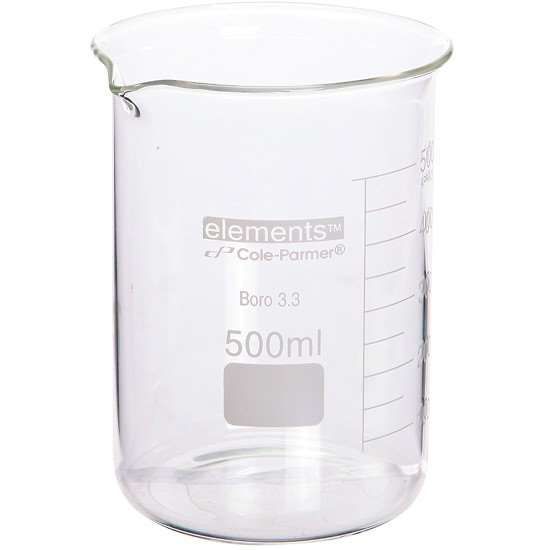 Cole-Parmer Essentials Low-Form Beaker, Glass, 300 mL; 8/PK_1229961