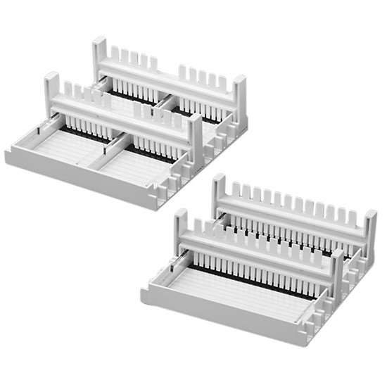 Cole-Parmer E1101-CS1 Gel casting stand for 10.5 x 6 cm gels; includes 2 trays and 2 combs (22/12 teeth)_1455081