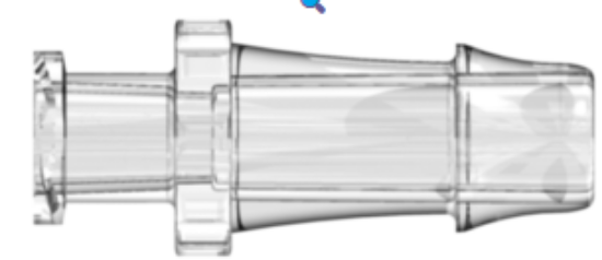Value Plastics Female Luer Thread Style to 500 Series Barb, 1/4