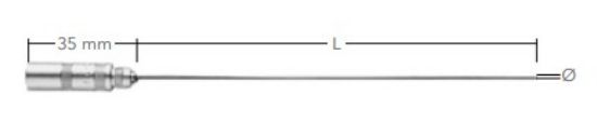TPN 110-50-EX Rod probe without cable, L = 500 mm, Ø 1 mm, blunt/ NiCr-Ni rod probe, d=1mm_1888061
