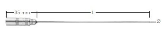 TPN 120-EX Rod probe without cable, L = 185 mm, Ø 1.5 mm, blunt/ NiCr-Ni rod probe, d=1.5mm, NL 185mm_1888063