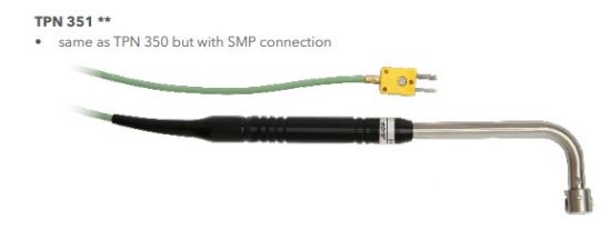TPN 351 Surface probe with 1 m silicone cable, L = 100 mm, up to +500 °C (+932 °F), SMP. NiCr-Ni surface probe up to +500°C, d=15mm_1888556