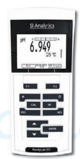 Multiparameter portable meter HandyLab 680, IDS Pocket multi-parameter meter, pH-Meter Set in a suitcase HandyLab 680 with solutions, Z389 and pH-combination electrode with armoring BlueLine 21 pH IDS for cut-in measurements in food a_1887503