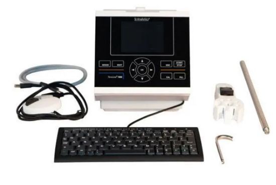 Piston burette TITRONIC® 500 Basic Unit, TITRONIC® 500 Basic unit without magnetic stirrer, with stand rod and titration clamp Z 305, controller TZ 3880, power supply 100-240 V_1887478