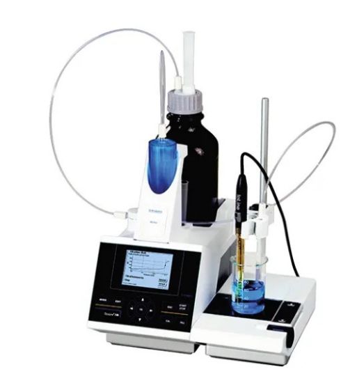 Model SI Analytics Titrator TitroLine® 7000 basic unit with magnetic stirrer, TitroLine® 7000, basic unit with magnetic stirrer TM 235 and 20 ml exchangeable unit WA 20, with brown glass bottle for titrant, GL 45 and S 40-bottle adapter, tu_1887282