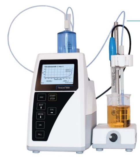 TitroLine® 5000, Module 1: basic unit without electrode, with ready to use with 20 ml dosing unit TZ 3130 with tubes, screw threads and titration tip, magnetic stirrer TM 50, mouse TZ 3880, titration clamp Z 305 and stand rod TZ 1748, with_1890158