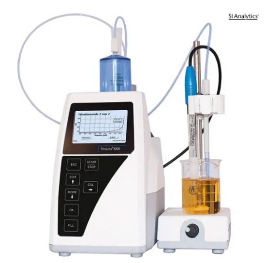 TitroLine® 5000TL 5000 Set for redox -titrations, scope of delivery: TL 5000/20 M 1, with Pt-combination electrode Pt 62 RG, cable L 1 A, USB-keyboard TZ 3838, USB-HUB TZ 3830, USB-Stick TZ 3836 and 1 L amber reagent bottle TZ 3803_1890173