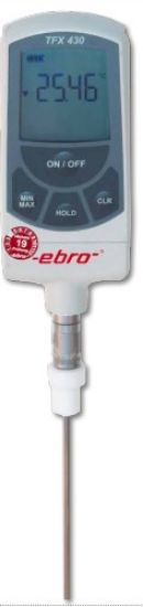 Thermometer Pt100 control thermometer, temperature range -50°C…+250°C, sensor length 200 mm, accuracy ±0.05°C, with DAkkS calibration at 135°C_1889100