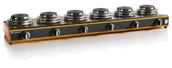 Gerhardt, Serial heating bench EV16 (10-0006), 6-place, D 85mm, 425°C, 230VAC 50-60Hz 2700W_1897862