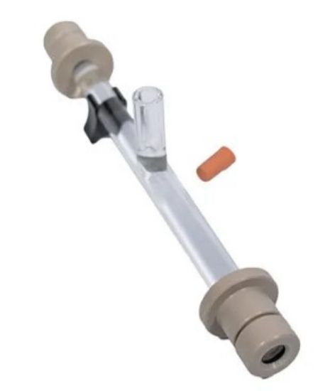 Polarimeter tube, PEEK end, centre fill, glass, central arm, for HCl - 200mm_1911168