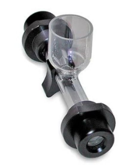 Polarimeter tube, centre fill, glass, cup-shaped filler: length 100mm_1911136