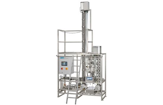 GUNT Comparison Of Rectification Columns Unit, Packed And Sieve Tray Columns, PLC Control, Touch Panel