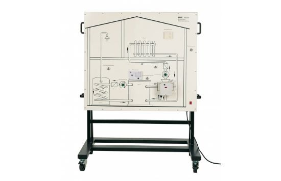 Domestic heating system control training panel