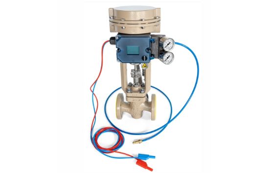 Pneumatic control valve with electro-pneumatic positioner