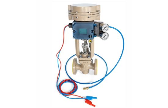 Pneumatic control valve with electro-pneumatic positioner