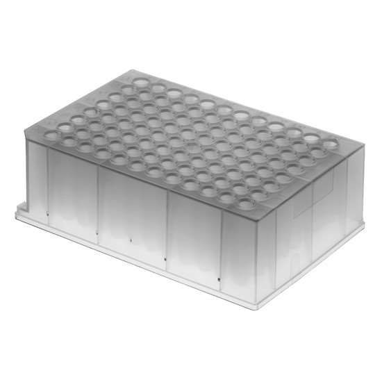 Cole-Parmer Deep Well Plate, 1.2 mL, Raised Rim, PS, Sterile, Rounded ...