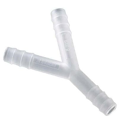 Burkle Barbed Y Connector, PVDF, 5-7 mm Tubing; 10/Pk_1488313