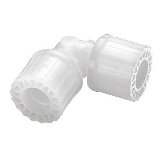 PrimeLock® High-Purity Fitting, elbow, 3/8" standard x 3/8" SpaceSaver OD tubing; 1/ea_1489767