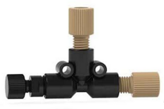 Idex P-445 Micro-Metering Valve With Fittings, 1/4-28 Flat-Bottom, 1/16" OD Tubing; 1/EA_1490400