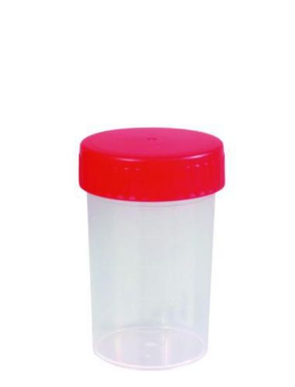 Multipurpose Beakers 60 ml Pp With Red Screw Lid, Graduated, Non-Sterile, Pack Of 600_1492828