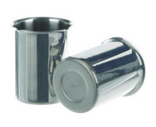BOCHEM Instrumente Beaker 5000 ml, 18/10 Steel with Rim and Spout ...