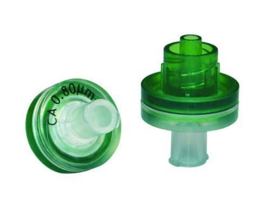LLG-syringe pre-filter from CA, 0,80 μm Ø 13 mm, green, non sterile, pack of 500_1496805