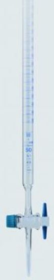 Burette 50:0.10 ml glass, cl.AS, with PTFE stopcock, Schellbach blue skale, batch certified_1501746