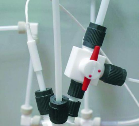 Stopcocks, 3-way, 6mm bore GL 18, PTFE_1506567