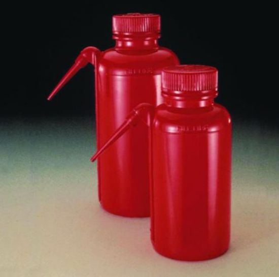 Safety washing bottles,PE-LD,red,cap 250 ml_1623255