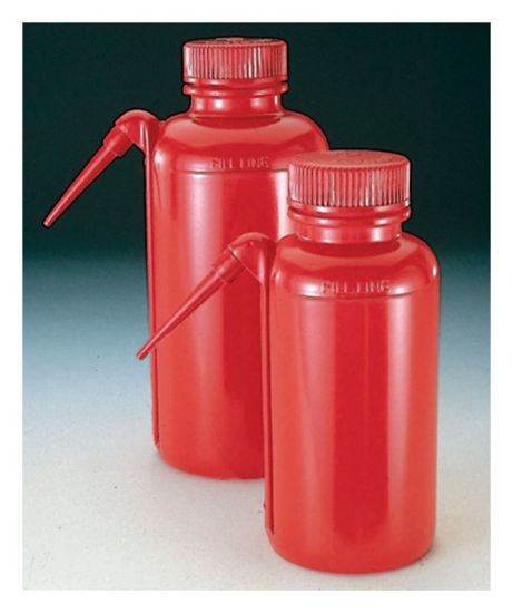 Safety washing bottles,PE-LD,red,cap 500 ml_1623267