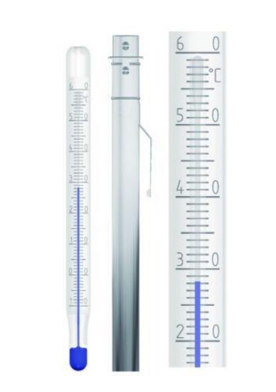 Pocket thermometers,nickel-plated case with clip red filling,range -10° - +100°C : 1°C_1509102