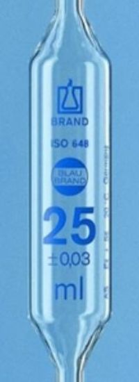 Volumetric pipet 25 ml, with 1 mark BLAUBRAND®, cl. AS, AR glass KB, blue grad._1509747