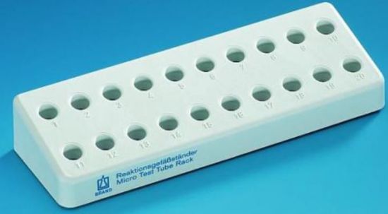 Reaction vessel stand,PP,for 20 reaction tubes grey_1511559