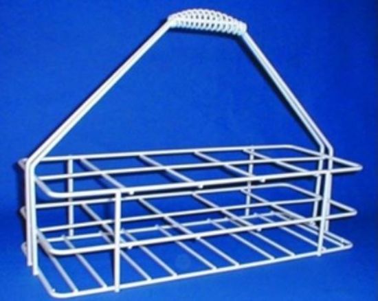 Bottle carriers for DURAN Square bottles, 2x5 compartments white, PE-coated_1510560