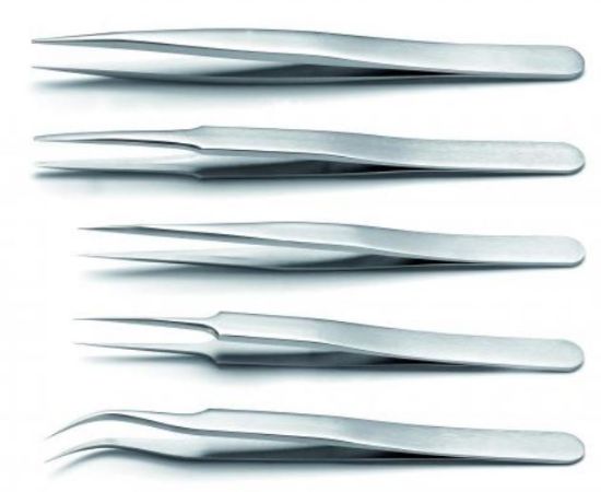 High precision tweezers 120 mm fine tip, strong, stainless steel anti-magnetic, anti acid_1512653