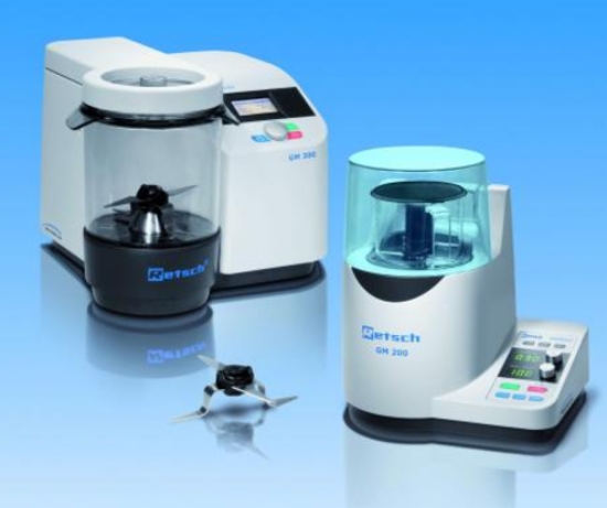 Knife Mills GRINDOMIX GM 200 / GM 300The Knife Mills Grindomix GM 200 and GM 300 are suitable for the rapid and reproducible size reduction and homogenisation of food and feed materials. They can process substances with a high water, oil or_1519065