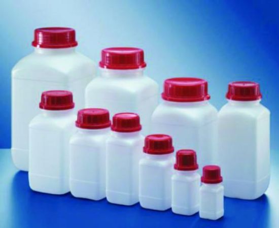 Square reagent bottles,wide neck,PE-HD cap. 50 ml,without screw cap_1522475