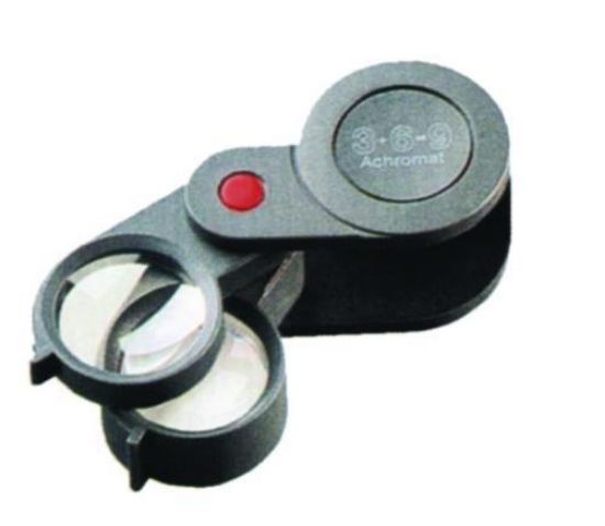 Precision folding magnifiers,23 mm, achromatic,magnif.:3x + 6x_1524989