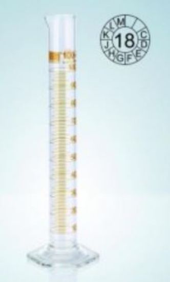 Measuring cylinder 250 ml, class A Duran®, ring graduation, amber graduated, conformity certified,_1526411