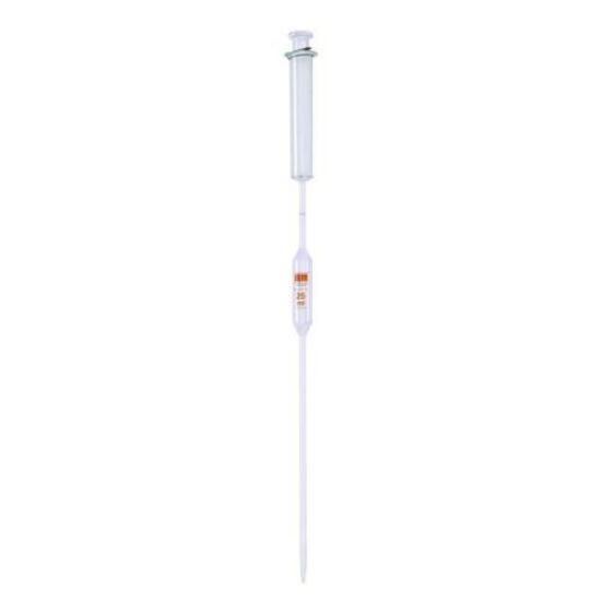 Volumetric pipette 25 ml with piston, amber graduation_1528383
