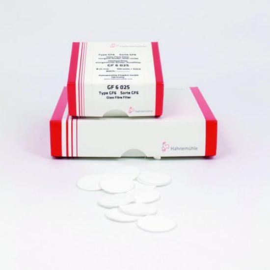 Glass microfibre filter GF9, 50 mm with inorg. binder, 70 g/sqm, pack of 100_1530494