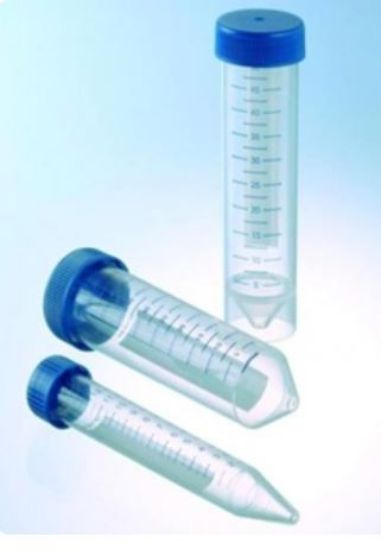 Centrifuge tubes 50ml, PP conical, with rim, 30x115mm, sterile, blue grad., pack of 450_1530775